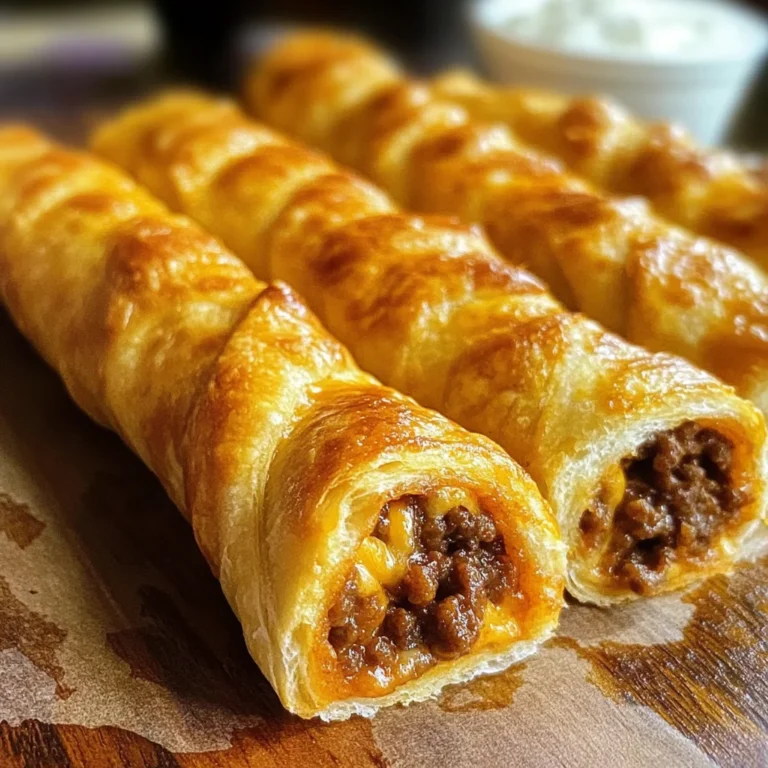 Cheesy Taco Stuffed Breadsticks with Taco Filling
