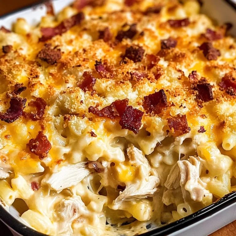 Chicken Turkey Bacon Ranch Mac and Cheese Casserole