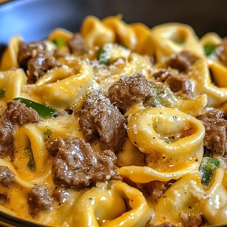 Creamy Beef and Vegetable Tortellini