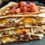 Easy Chicken Turkey Bacon Ranch Quesadilla