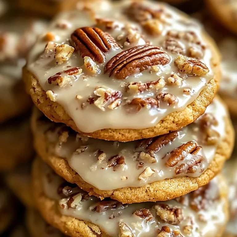 Frosted Butter Pecan Cookies
