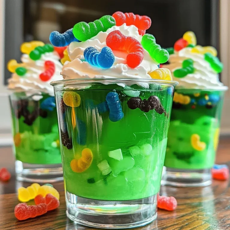 Gummy Worm Jello Cups Recipe