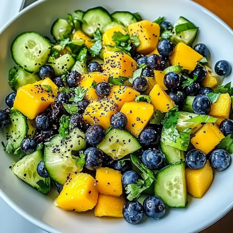Mango Cucumber Salad with Blueberries and Avocado