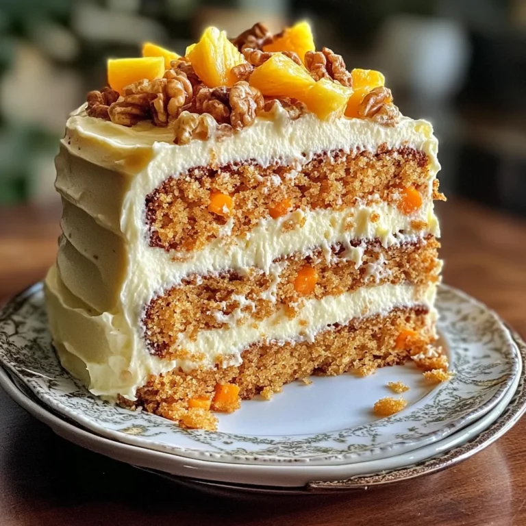 Pineapple Carrot Cream Cake : Moist & Tropical