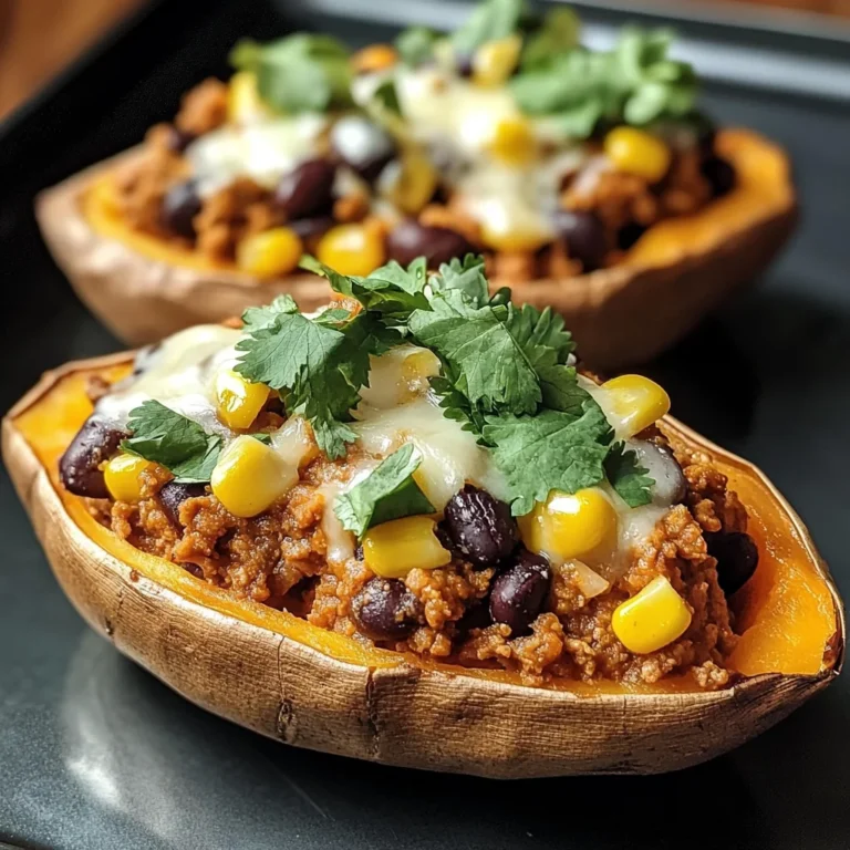 Stuffed Sweet Potatoes with Spiced Turkey and Black Beans
