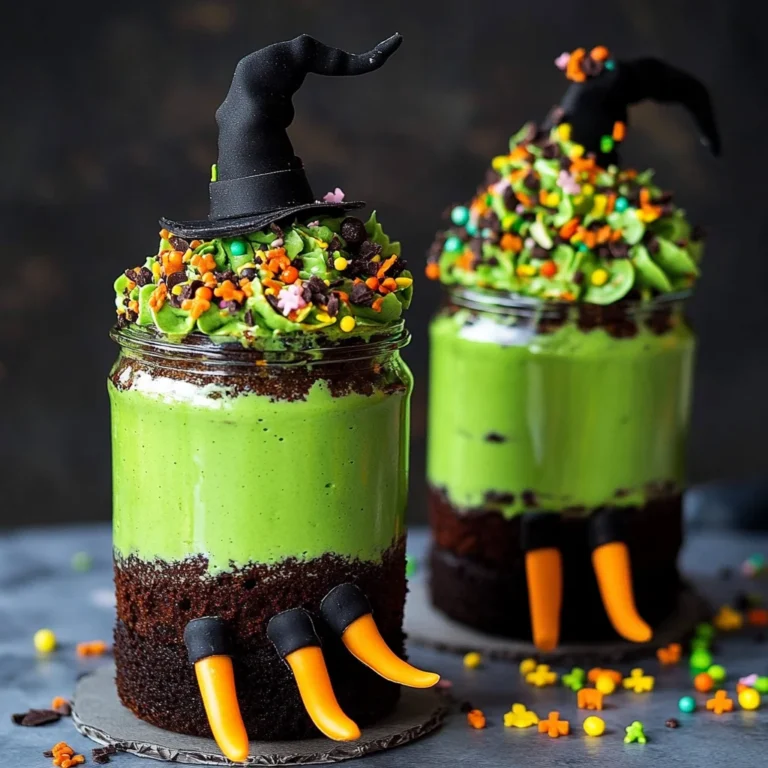 Witches Brew Halloween Cake Jars