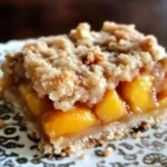 gluten free vegan peach crumb bars