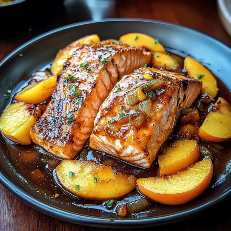 Bourbon Peach Roasted Salmon