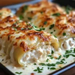 Chicken Alfredo Lasagna Rolls
