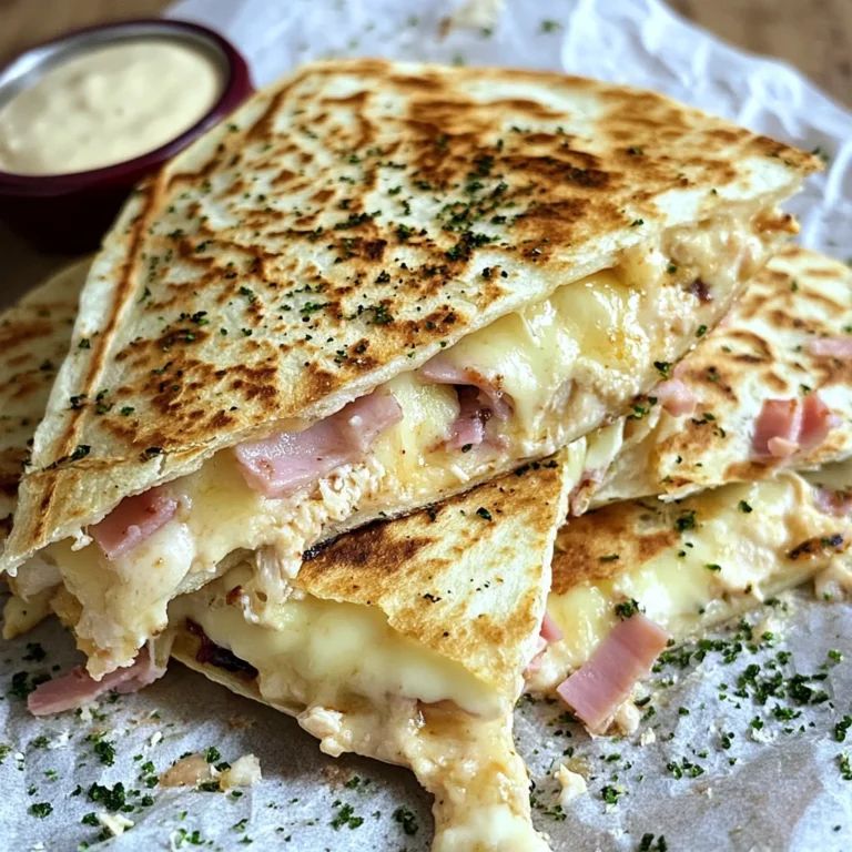Chicken Cordon Bleu Quesadillas