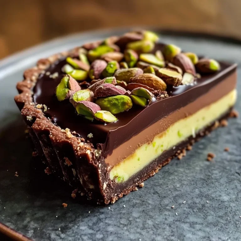 Chocolate Pistachio Ganache Tart Recipe