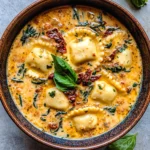 Creamy Tuscan Ravioli Soup : Comfort in Every Spoonful