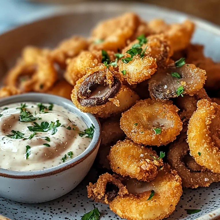 Crispy Fried Mushrooms with Cool Ranch Dip