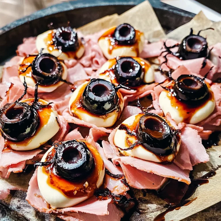 Halloween Antipasto Eyeballs Appetizer