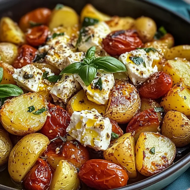 Healthy Baked Feta Potatoes : Easy Potatoes