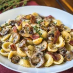 Orecchiette with Mushroom Thyme Sauce