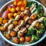 Roasted Chickpeas and Veggie Bowl