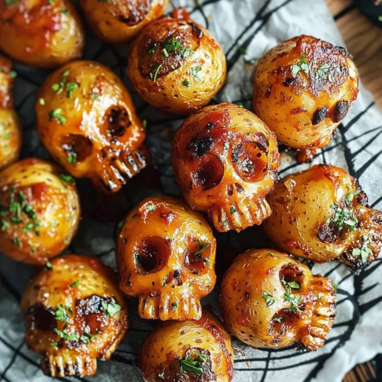 Spooky Halloween Skull Potatoes