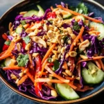 Thai Peanut Crunch Salad with Spicy Lime Dressing