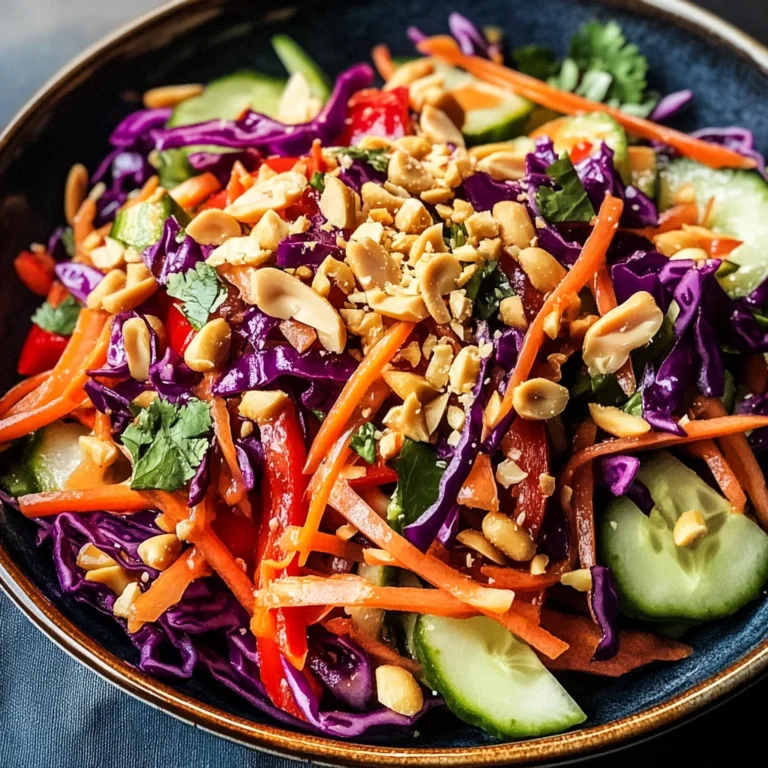Thai Peanut Crunch Salad with Spicy Lime Dressing
