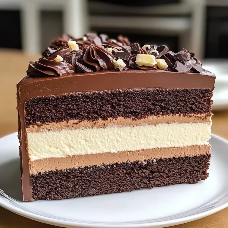 Tuxedo Cake – Triple Chocolate Mousse Cake