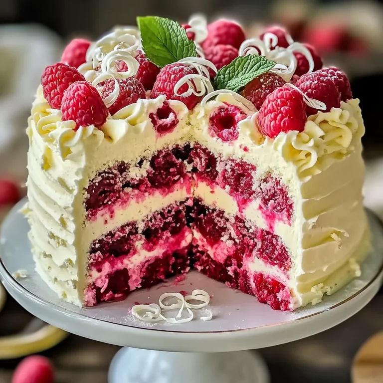 White Chocolate Raspberry Dream Cake : A Heavenly Dessert