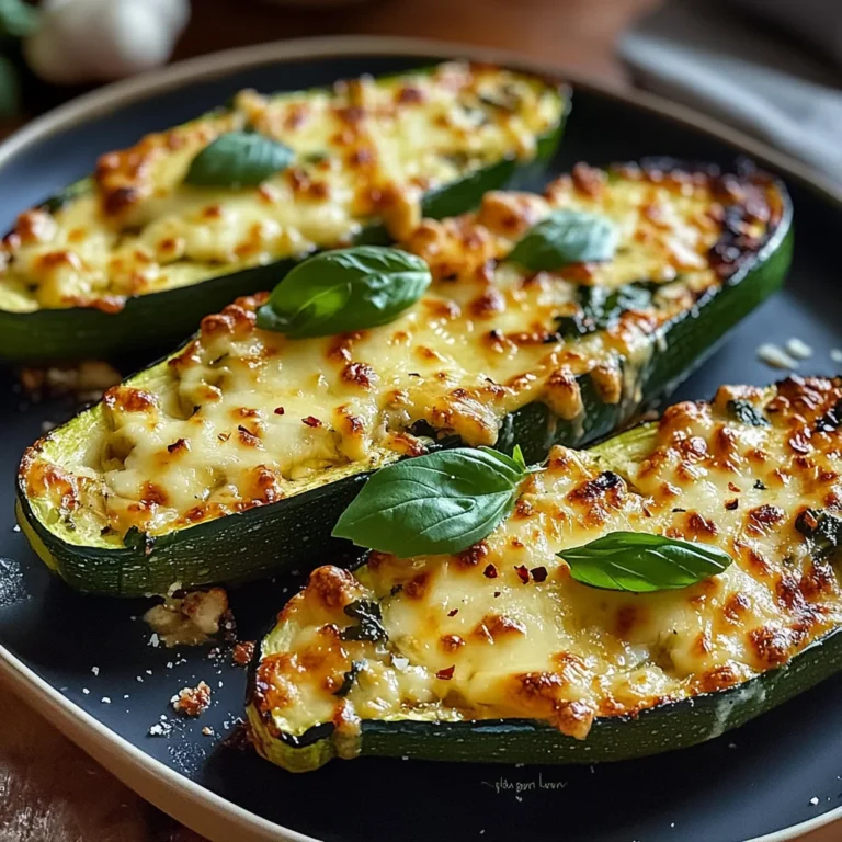 Cheesy Garlic Zucchini Steaks