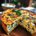 Cottage Cheese and Spinach Crustless Quiche