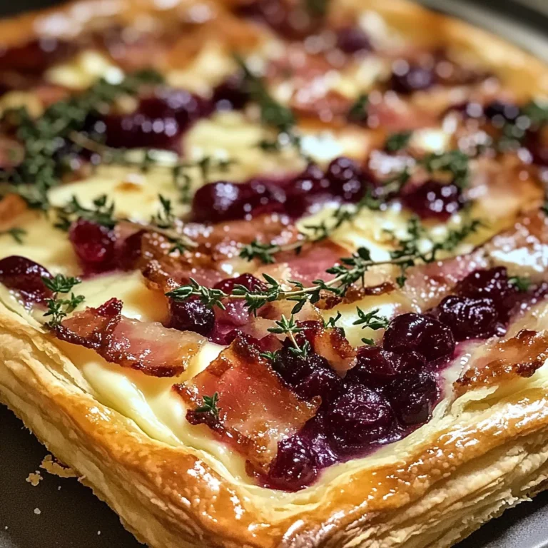 Cranberry Brie Tart with Pancetta & Thyme