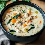 Creamy Italian Ground Chicken Soup