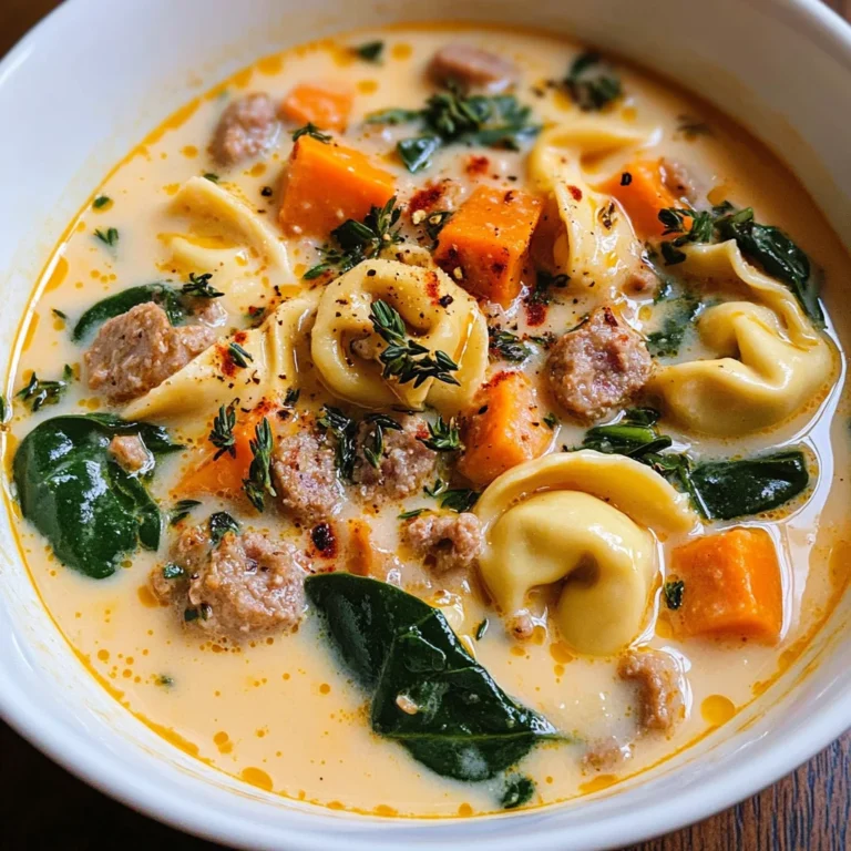 Creamy Sausage Tortellini Soup