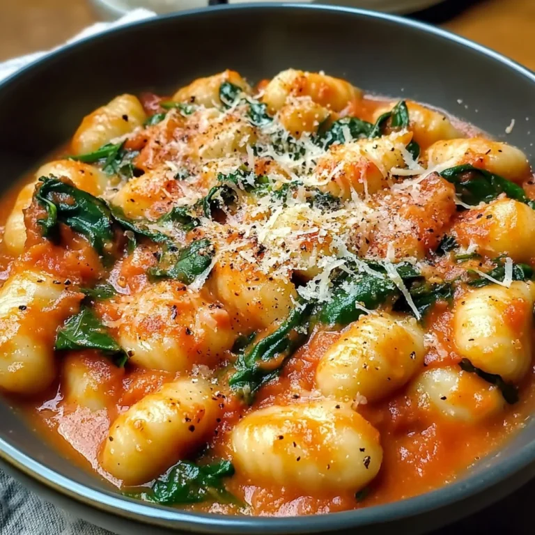 Creamy Tomato Spinach Gnocchi