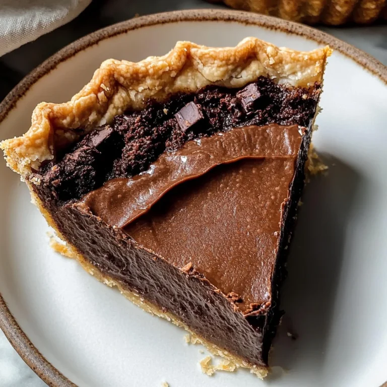 Dark Chocolate Chess Pie