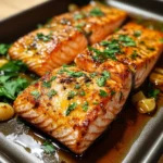 Garlic Butter Honey Baked Salmon