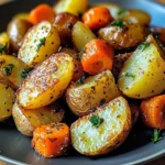 Garlic Herb Roasted Potatoes, Carrots, and Zucchini