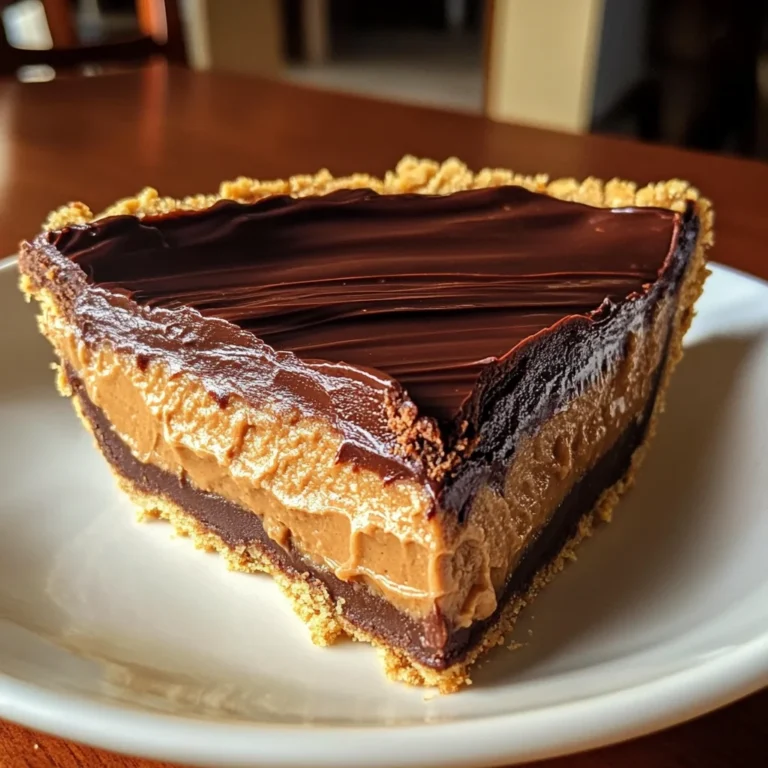 No-Bake Chocolate Peanut Butter Pie: 4 Hour Delight