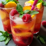Raspberry Peach Lemonade