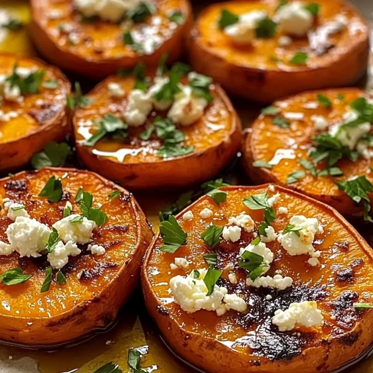 Roasted Sweet Potato Rounds with Honey & Feta