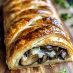 Savory Mushroom & Gruyère Puff Pastry Braid