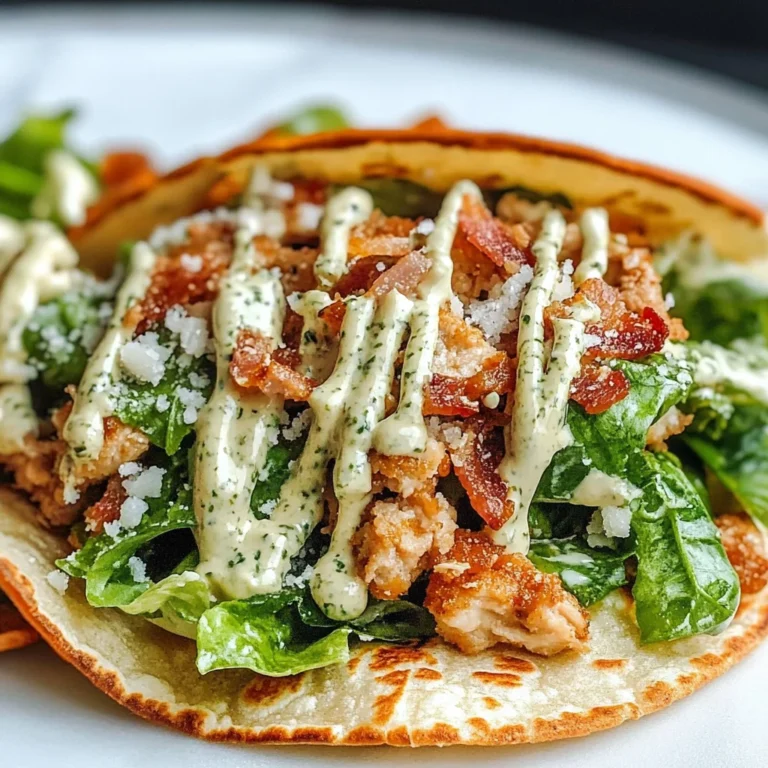 Smash Chicken Caesar Tacos