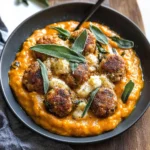 Turkey Meatballs in Pumpkin Sage Sauce