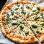 Cheesy Basil & Garlic Pizza