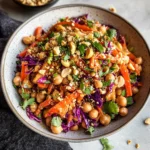 Chopped Thai-Inspired Chickpea Salad with Curry Peanut Dressing