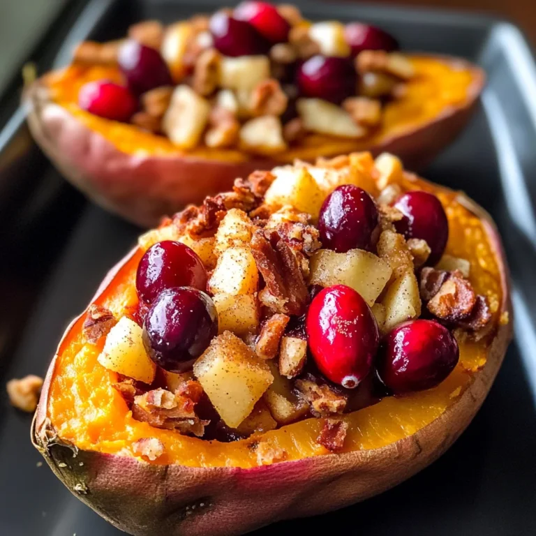 Cranberry Apple Twice-Baked Sweet Potatoes