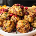 Festive Cranberry Turkey Stuffing Balls