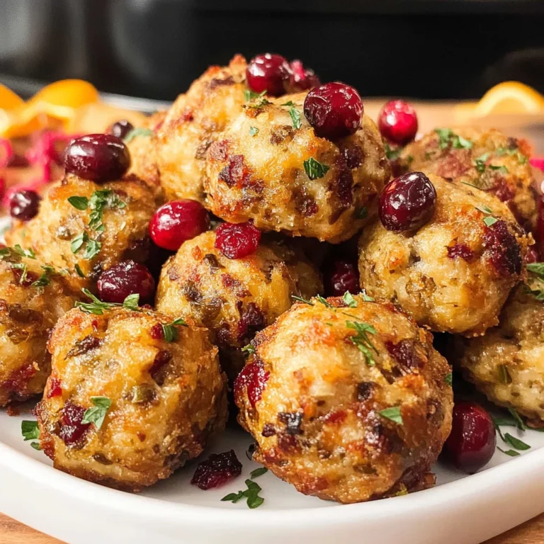 Festive Cranberry Turkey Stuffing Balls