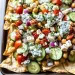 Loaded Vegetarian Greek Pita Nachos