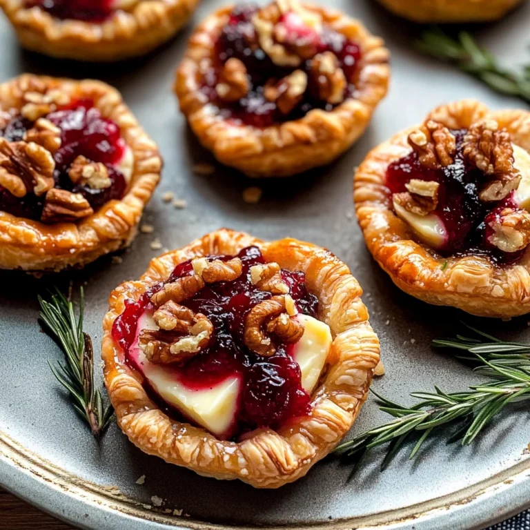 Savory Cranberry and Brie Tartlets