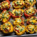 Skinny Bell Pepper Nacho Boats