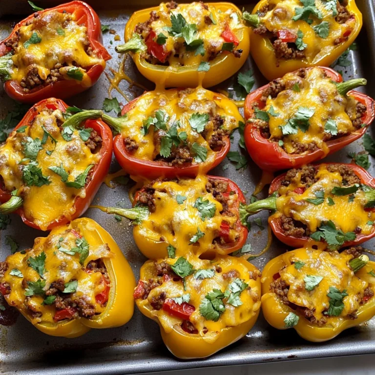 Skinny Bell Pepper Nacho Boats